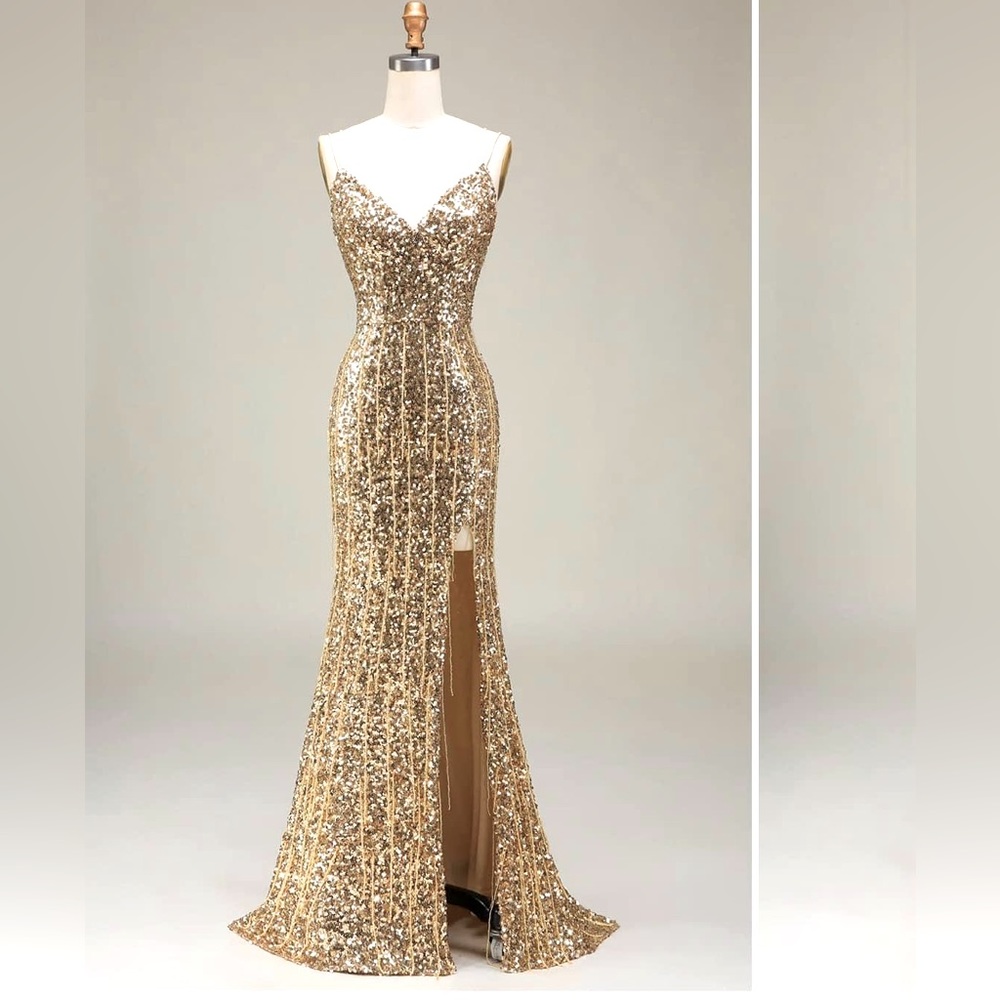 NWT Size 4 Rose Gold Prom Dress